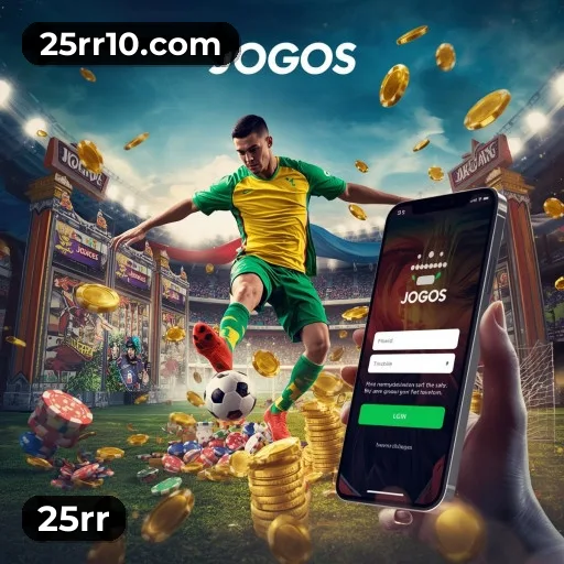 App 25rr para iOS e Android — interface mobile, login biométrico e PIX integrado